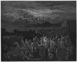 The apparition of the army in the heavens